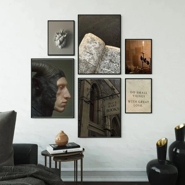 تابلو بکلیت طرح دکوری و مدرن چهره ژستیک کلاسیک فانتزی مدل B-bu3795 مجموعه 6 عددی