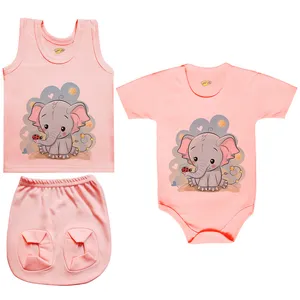 ست 3 تکه لباس نوزادی کارانس مدل PRSZS-3178