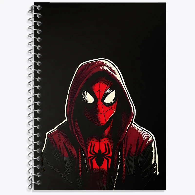 دفتر زبان 50 برگ خندالو مدل دو خط طرح مرد عنکبوتی (Spider Man) کد N5969