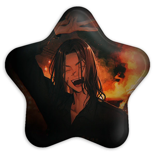 پیکسل خندالو طرح باجی کیوسکه انیمه توکیو ریونجرز مدل ستاره ای کد 11129