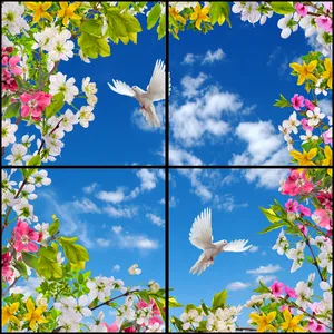  تایل سقفی آسمان مجازی مدل NB304 سایز 60x60 مجموعه 4 عددی