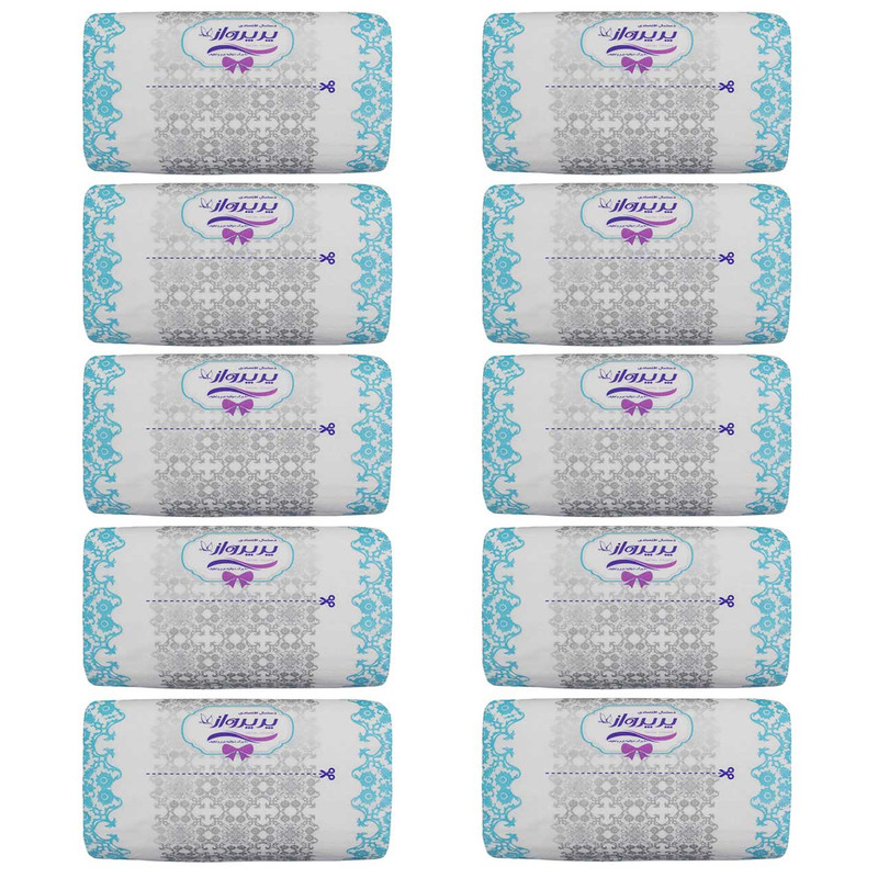 دستمال کاغذی 100 برگ پرپرواز مدل F210 بسته 10 عددی