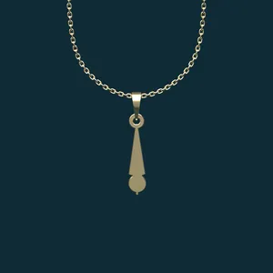 گردنبند طلا 18 عیار زنانه مدوپد مدل هندسی کد BB2-1-1276