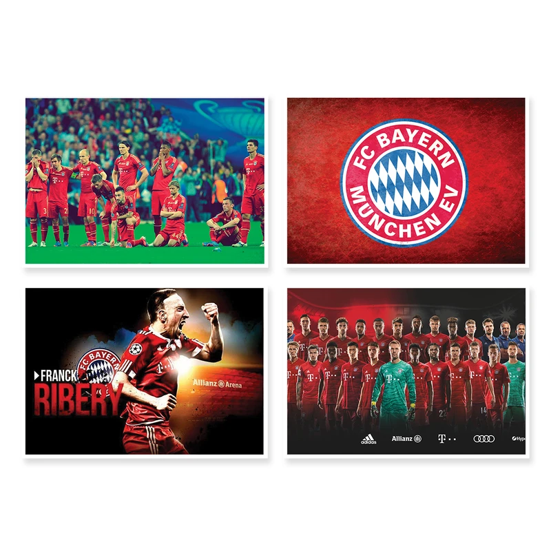 پوستر طرح بایرن مونیخ کد A-1945 مجموعه 4 عددی