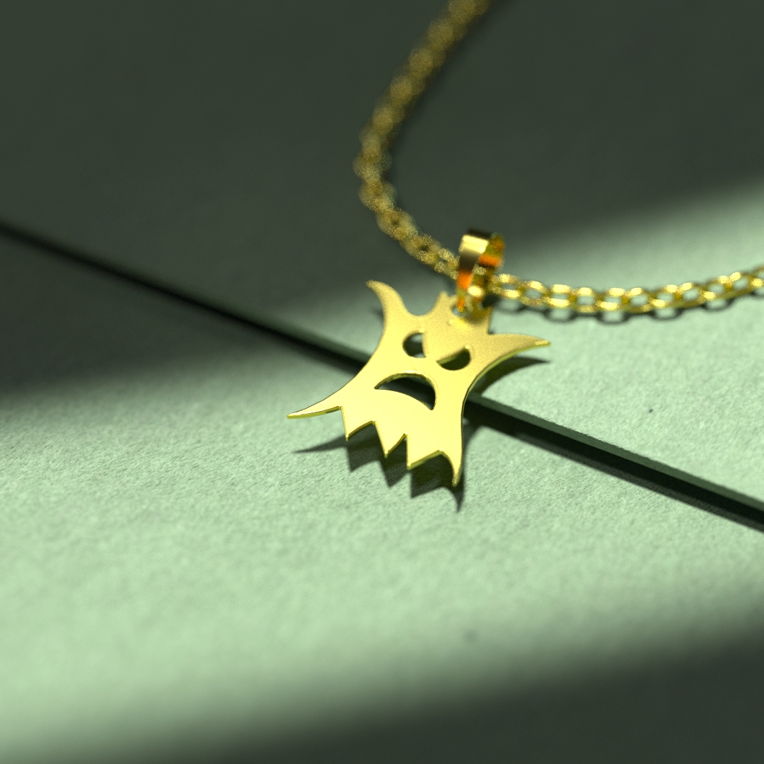 گردنبند طلا 18 عیار زنانه مدوپد مدل هالووین کد G3-1-1048