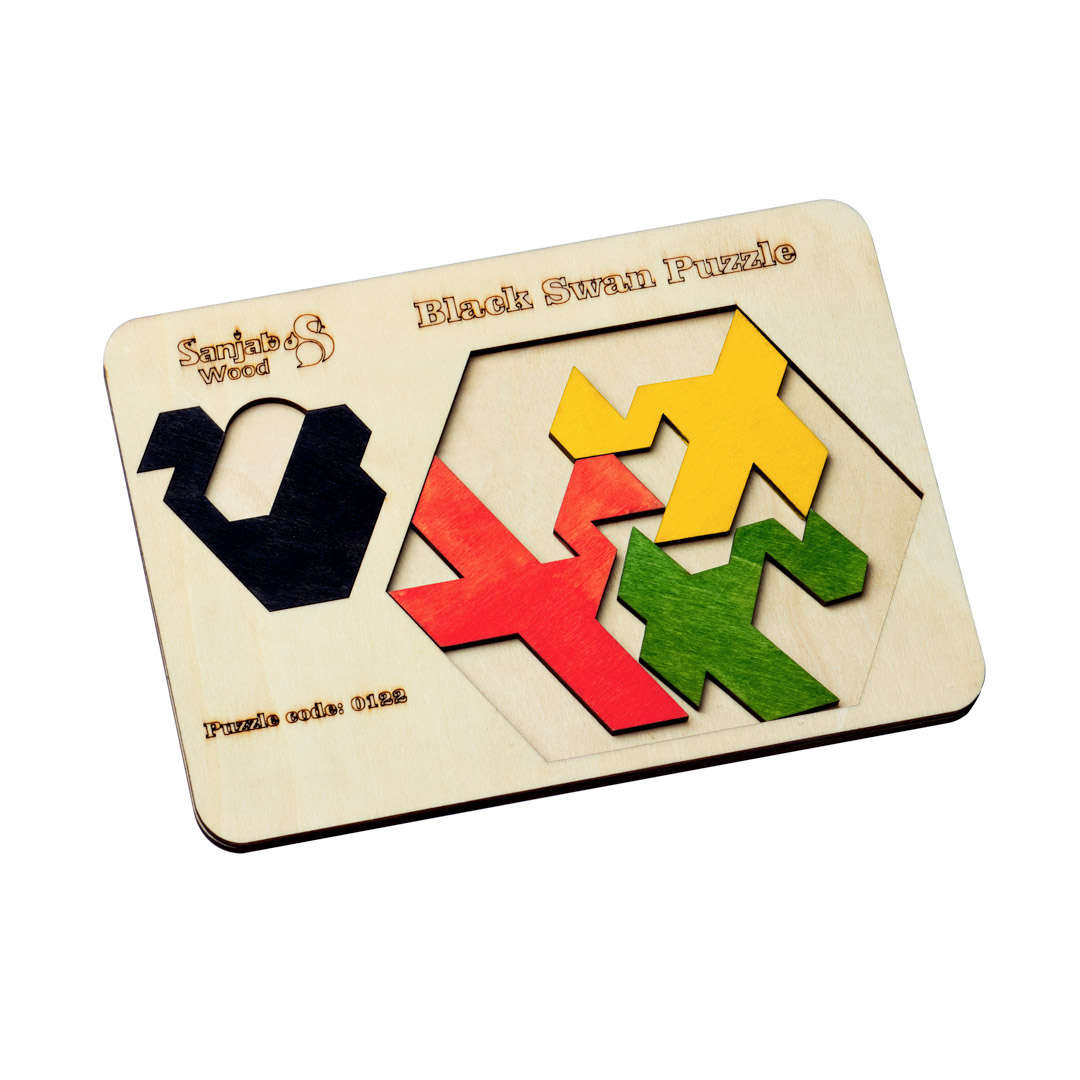 بازی فکری سنجاب وود مدل Black Swan Puzzle کد 0122