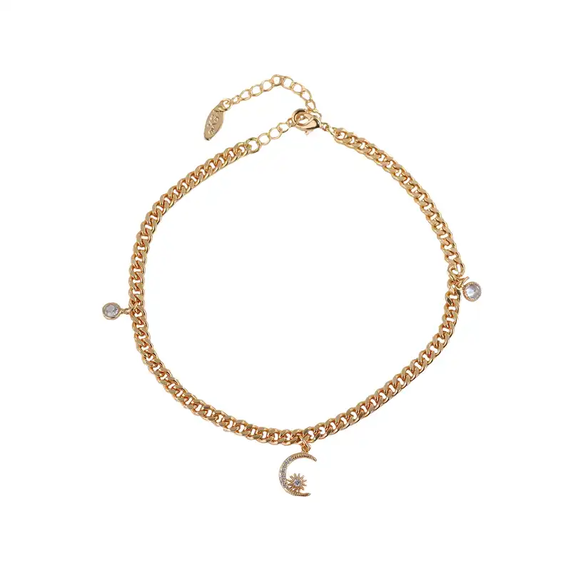 پابند زنانه وای اس ایکس مدل ماه و ستاره کد M146