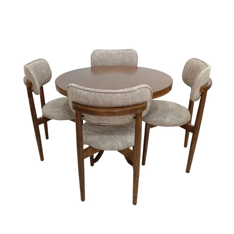 میز و صندلی ناهارخوری چهار نفره گروه تولید اسپیناس مدل T-W-204