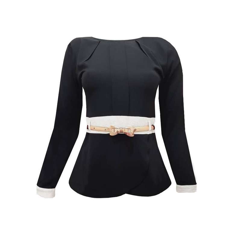 بلوز زنانه مدل شادمان کمر پاپیون