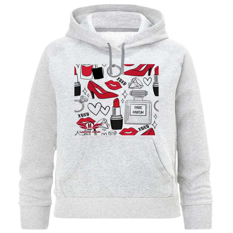 هودی دخترانه مدل لوازم ارایشی F1018