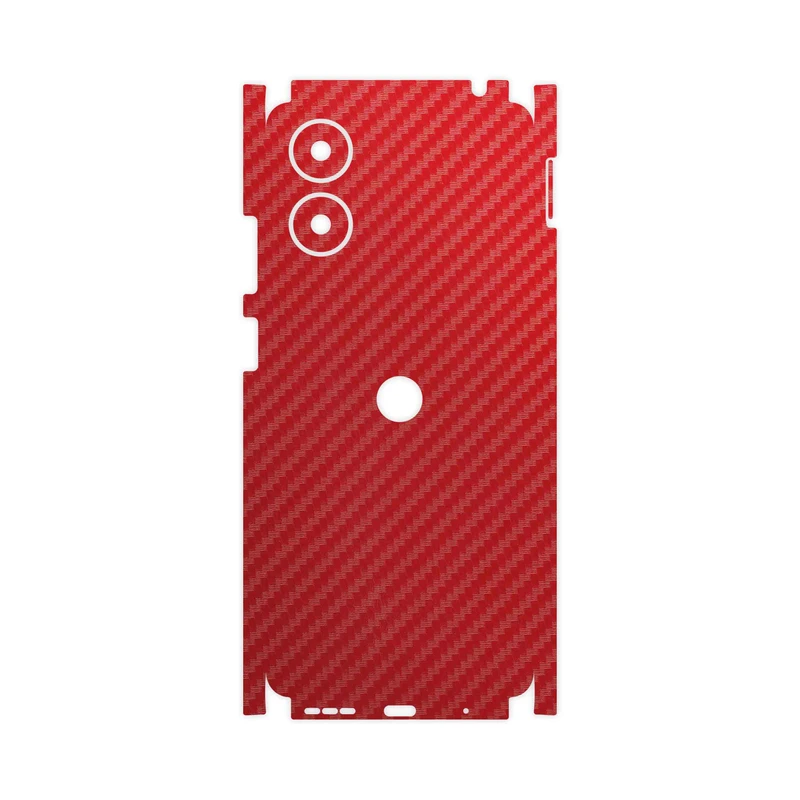 برچسب پوششی ماهوت مدل Red-Fiber-FullSkin مناسب برای گوشی موبایل موتورولا Moto G04