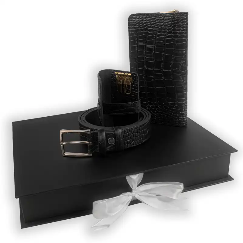 ست هدیه مردانه چرم عطارد مدل چرم طبیعی کد A54