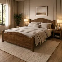تخت خواب چوبی دونفره مدل وکیومی 1160 سایز 200&times;160 سانتی متر