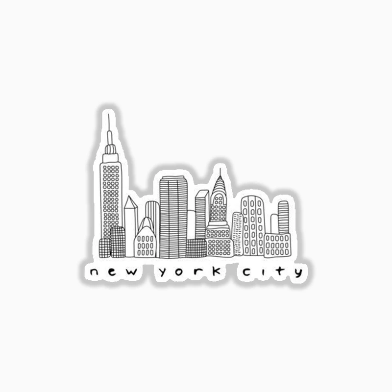 استیکر لپ تاپ و موبایل بووم طرح نیویرک کد ER47