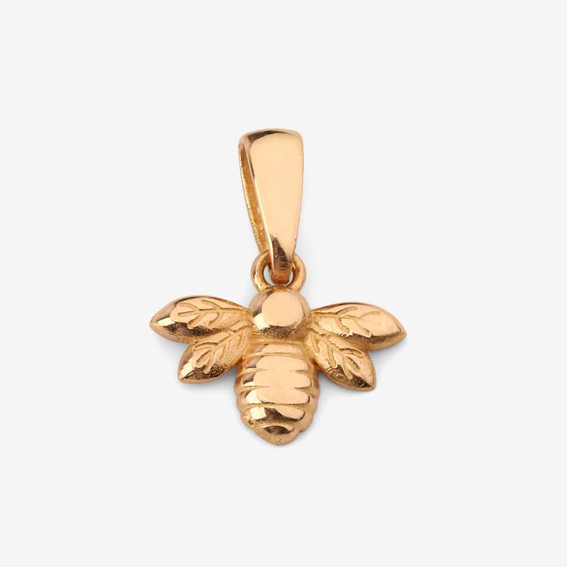 آویز گردنبند طلا 18 عیار زنانه مطیع ها طرح زنبور کد 391