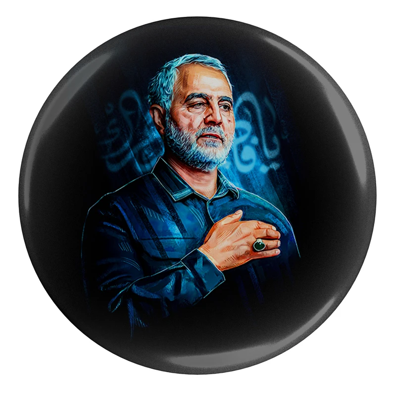 مگنت مدل S12530 طرح نقاشی سردار شهید حاج قاسم سلیمانی