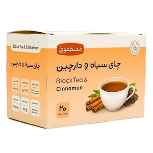 چای سیاه کیسه ای با دارچین مصطفوی بسته 20 عددی