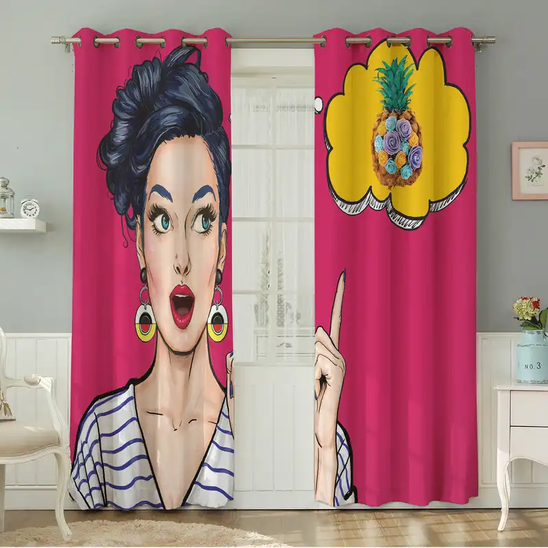 پرده نیروانا طرح چهره مدل مخمل کد 4702سایز 140×280 سانتی متر