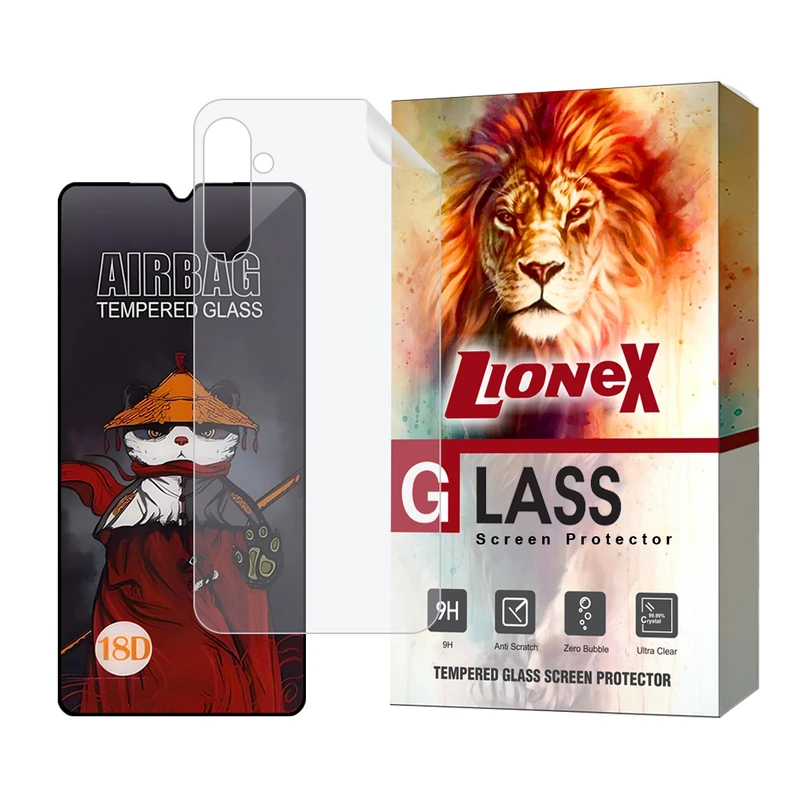 محافظ صفحه نمایش لایونکس مدل AIRNABKLI مناسب برای گوشی موبایل سامسونگ Galaxy A34 5G به همراه محافظ پشت گوشی هیدروژل 