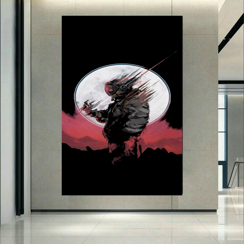 پوستر طرح فضانورد و ماه کد AR30831