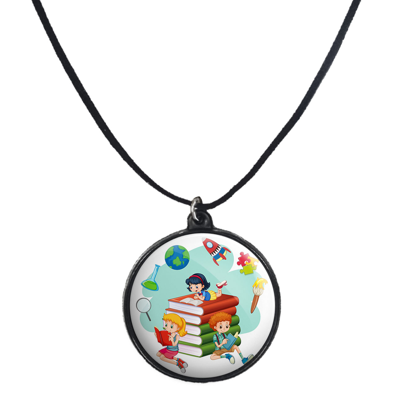 گردنبند پرمانه طرح جشن الفبا کد pmb.22611 مدل دو طرفه