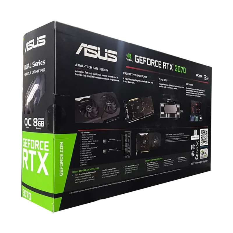 کارت گرافیک ایسوس مدل GEFORCE DUAL-RTX3070-O8G 3