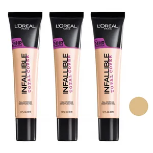 کرم پودر لورآل مدل  INFALLIBLE  TOTAL COVER حجم 30 میلی لیتر مجموعه 3 عددی