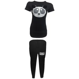 ست تی شرت آستین کوتاه و شلوار زنانه مدل Tristan کد tm-1679 رنگ مشکی