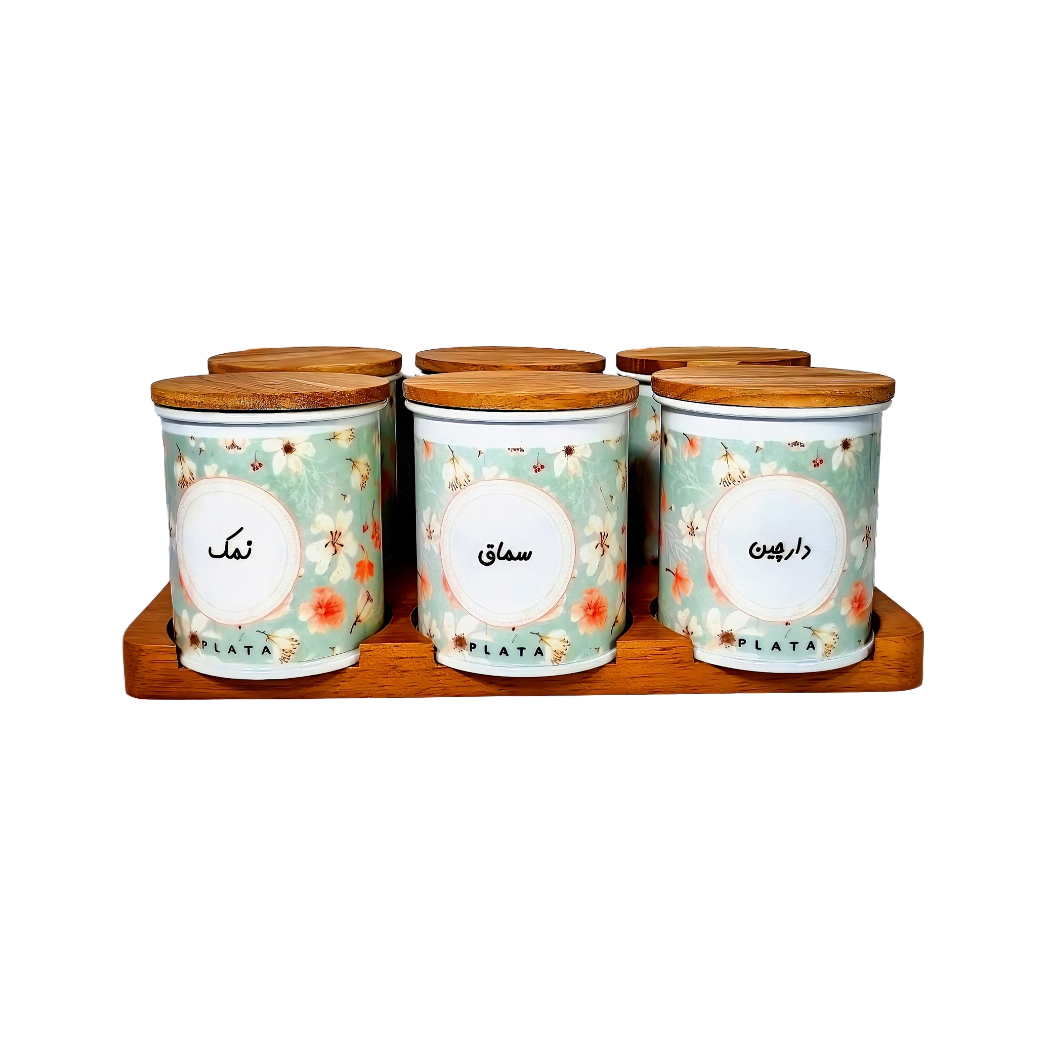 جا ادویه 6 پارچه کیتچن ورپلاتا مدل P5009 به همراه استند