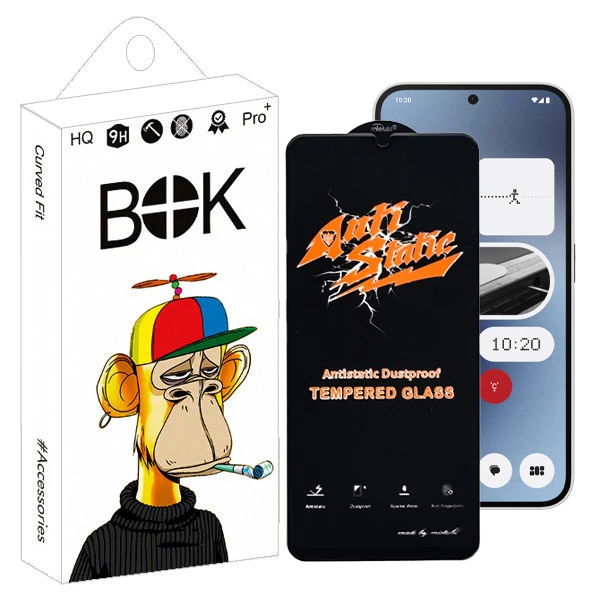 محافظ صفحه نمایش آنتی‌استاتیک بوک مدل Crystiq مناسب برای گوشی موبایل ناتینگ فون 2A