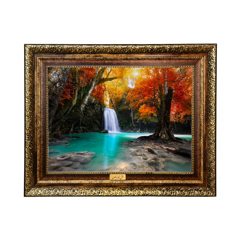 تابلو فرش ماشینی نقش نگار رضوی طرح منظره کد 148KH