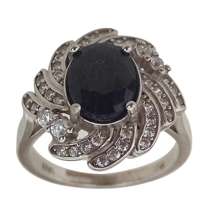 انگشتر نقره زنانه سلین کالا مدل یاقوت کبود ce-za125