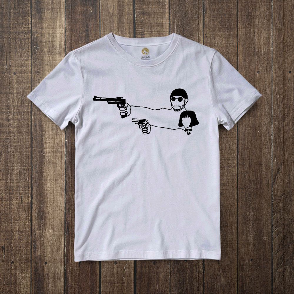 تی شرت آستین کوتاه مردانه هومرو مدل TW433 طرح لئون حرفهای و ماتیلدا - - 6