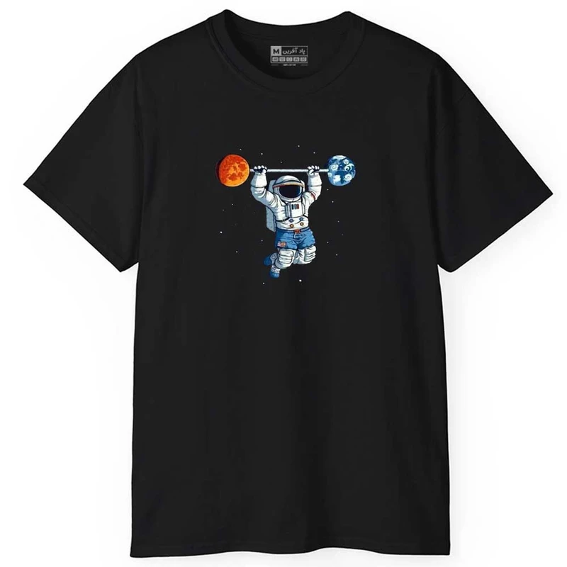 تی شرت آستین کوتاه مردانه پاد آفرین مدل فضانورد باحال کد 0339
