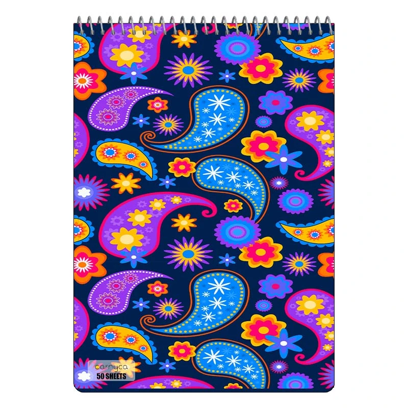دفتر نقاشی 50 برگ سیمی کارنیکا طرح پترن ایرانی Persian Pattern کد 38504