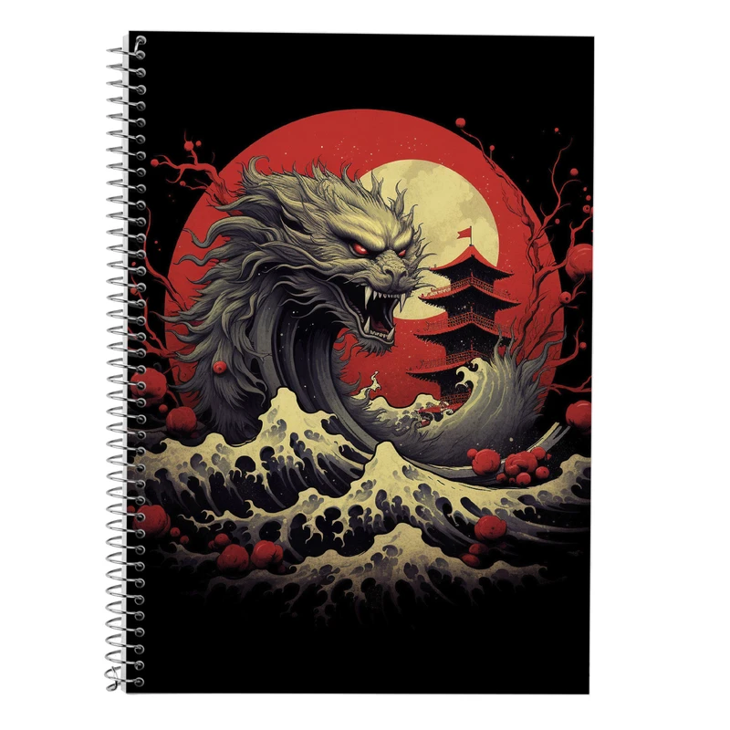 دفتر زبان 50 برگ مدوپد مدل دوخط طرح Vindland Saga کد DF3270