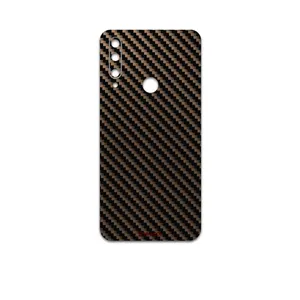 MAHOOT Glossy-Brown-Fiber Cover Sticker for Honor 9X