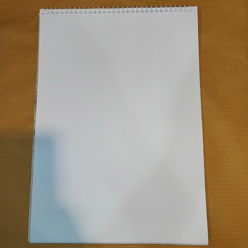 دفتر نقاشی 50 برگ مدل استیچ کد02 به همراه برچسب مجموعه 5 عددی