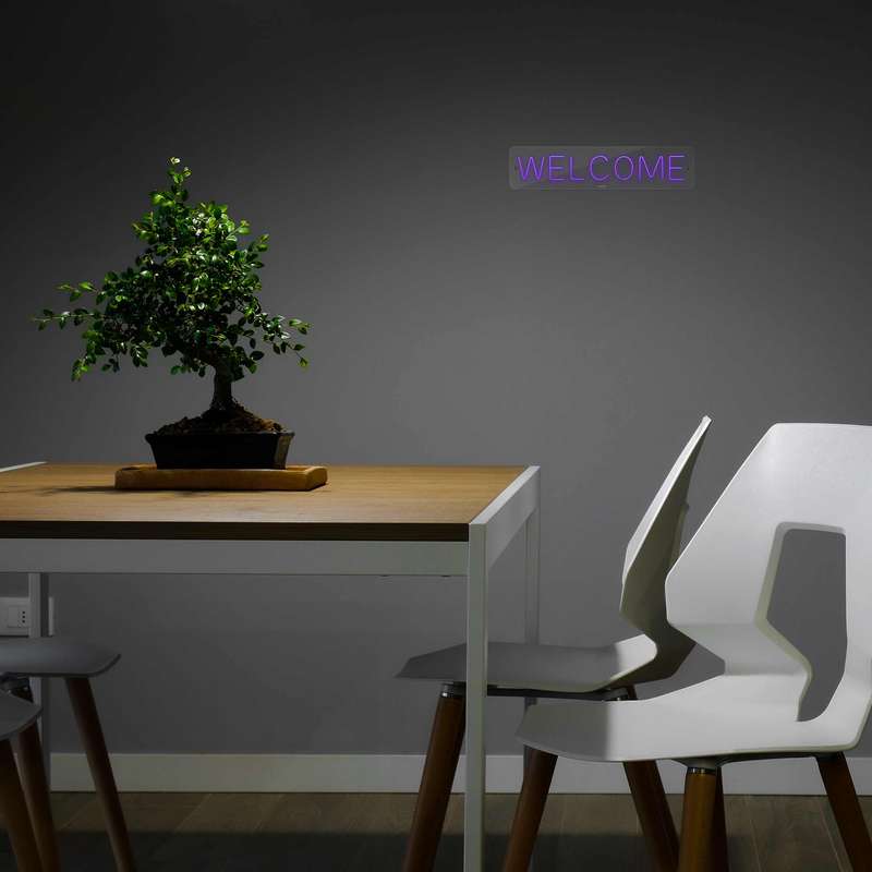 چراغ دیواری نئون دیزاین طرح Welcome_PR