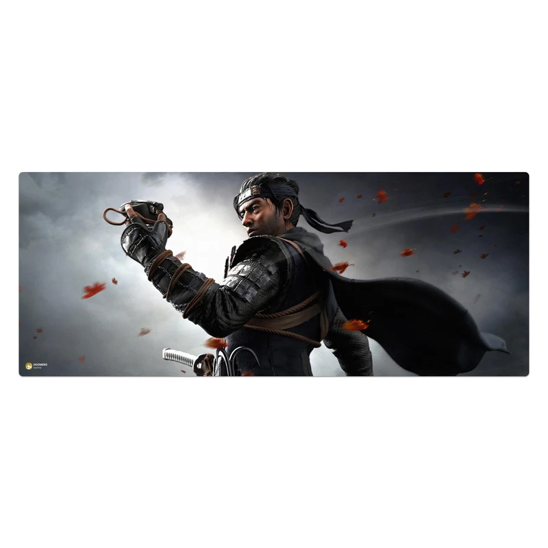 ماوس پد هومرو مدل HX197 طرح Ghost of Tsushima سایز 40x100 سانتی‌متر