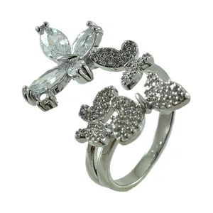 انگشتر زنانه وای اس ایکس مدل پروانه کد AAE-184