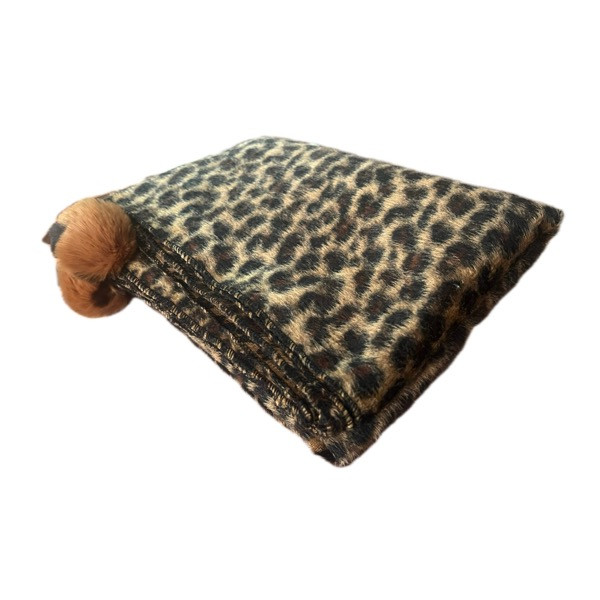 شال زنانه مدل مخمل  پلنگی