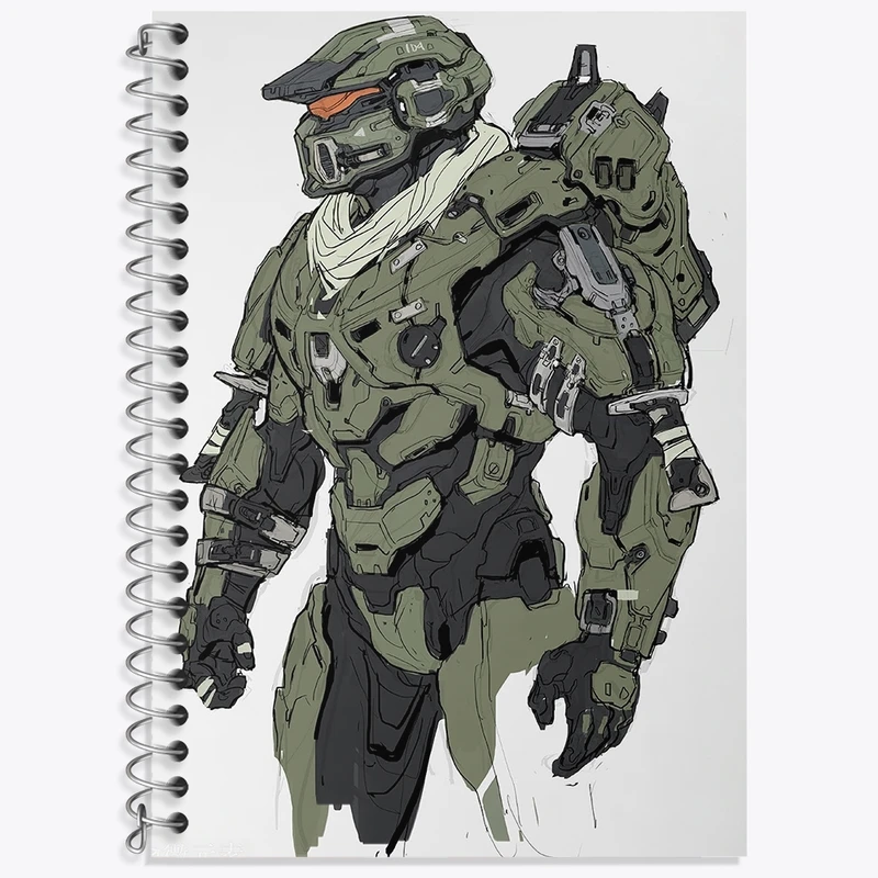 دفتر لغت 50 برگ خندالو طرح بازی هیلو (Halo) کد 31494