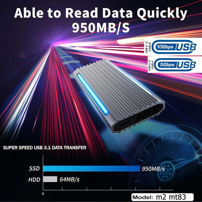 باکس M.2 NVME NGFF نت پیل مدل M2-MT83