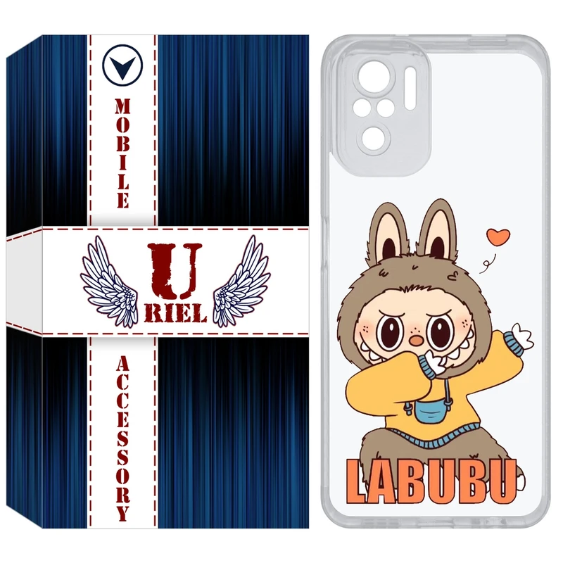 کاور یوریل مدل Clear کد 104 طرح لبوبو Labubu مناسب برای گوشی موبایل شیائومی Redmi Note 10 4G / Note 10S / Poco M5s