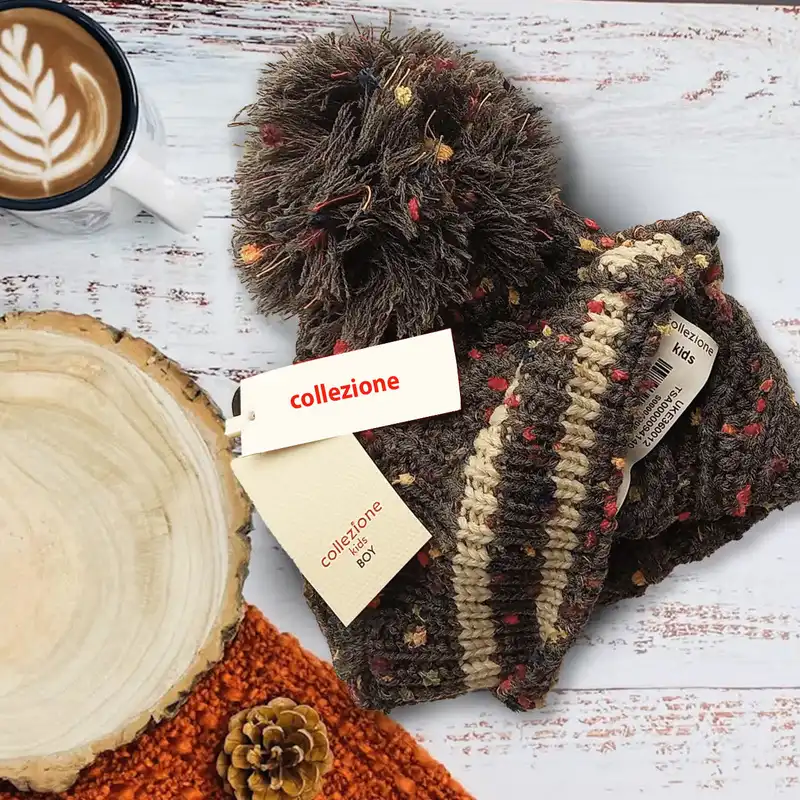 کلاه بافتنی بچگانه کولزیون کد 615