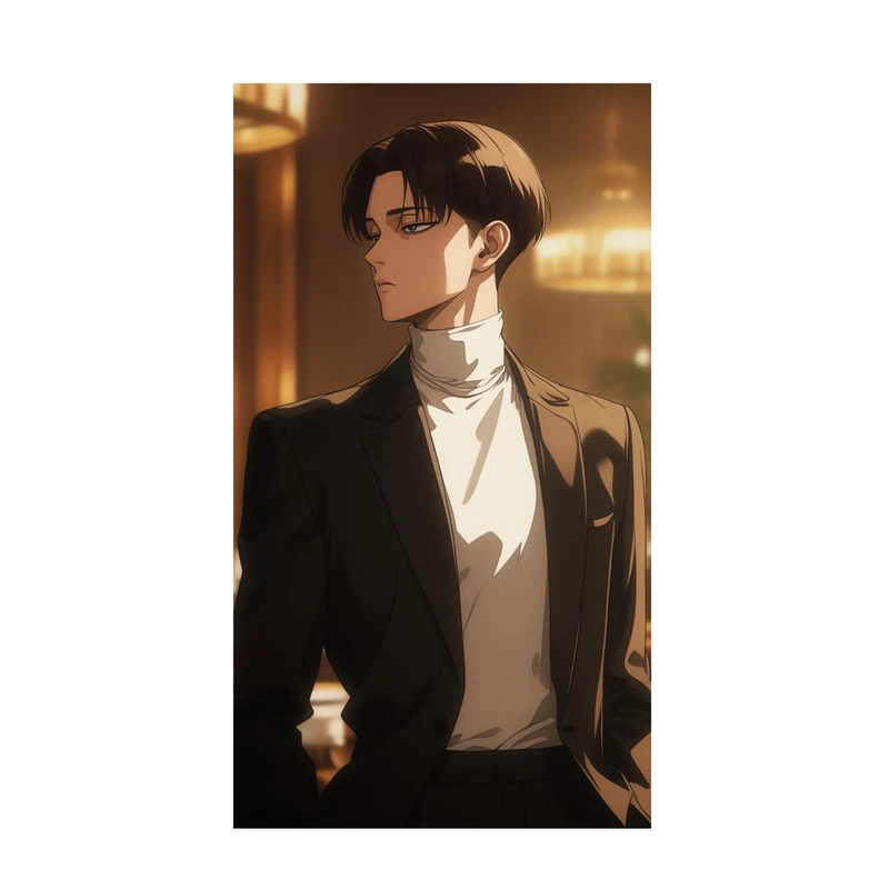 استیکر لپ تاپ و موبایل مدل انیمه طرح اتک ان تایتان لیوای آکرمن attack on titan Levi Ackermann کد 585