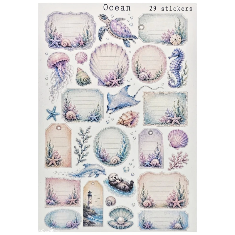 برچسب طرح برش خورده بولت ژورنال مدل Ocean A5