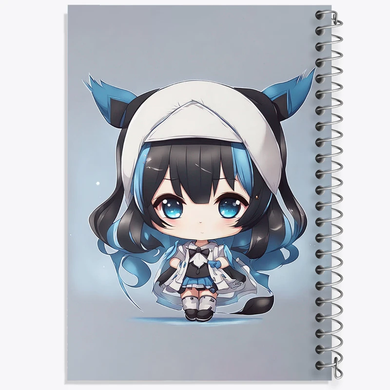 دفتر مشق 50 برگ خندالو طرح دختر انیمه ای کد N1881