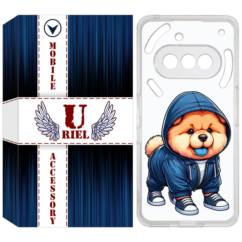 کاور یوریل مدل Clear کد 65 طرح سگ آبی مناسب برای گوشی موبایل ناتینگ Phone 3a